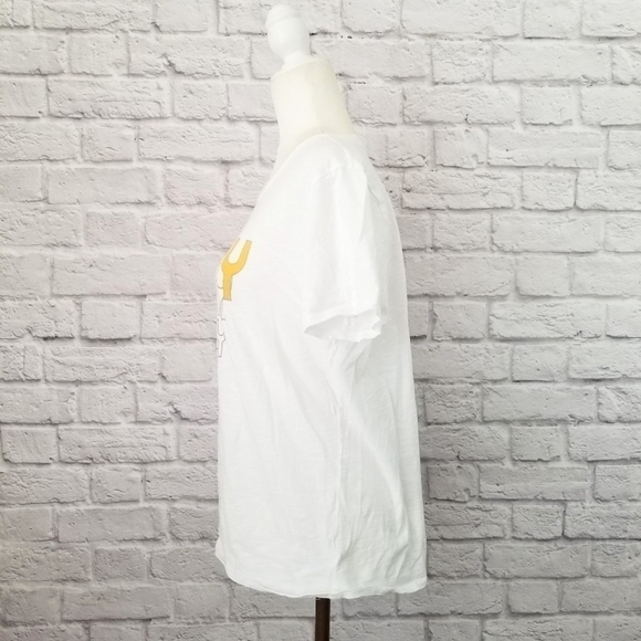 Lucky Brand white Lucky multicolor graphic print t-shirt size L - Picture 5 of 9